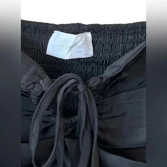 Six/Fifty Women's The Rudy Long Sleeve Ruched Peplum Blouse Top Size Small - Picture 7 of 8